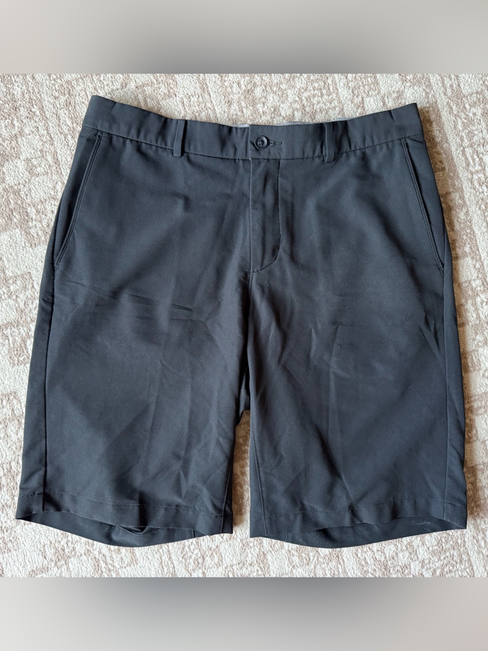 Nike Black Flat-Front Men's Shorts